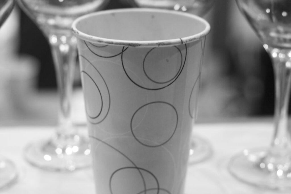 Expectorate cup at Court of Master Sommeliers introductory course.