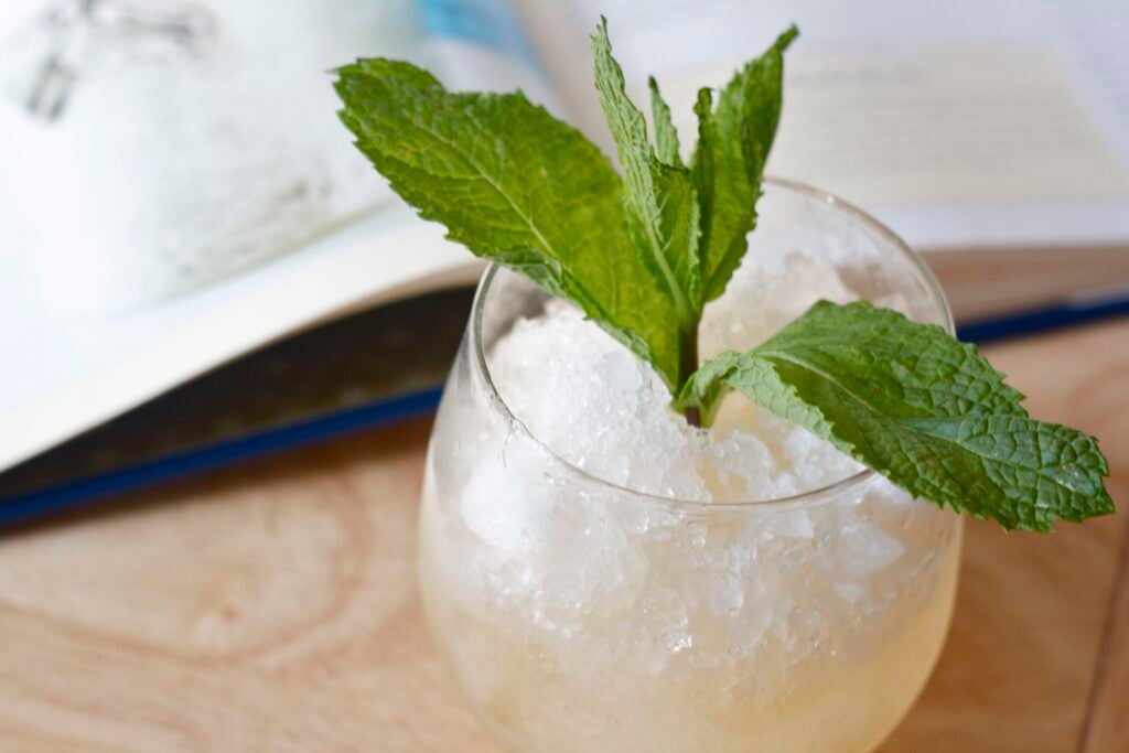 Mint julep recipe from the chef+mom at Edible Times
