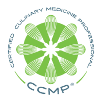Certified culinary medicine professional logo.